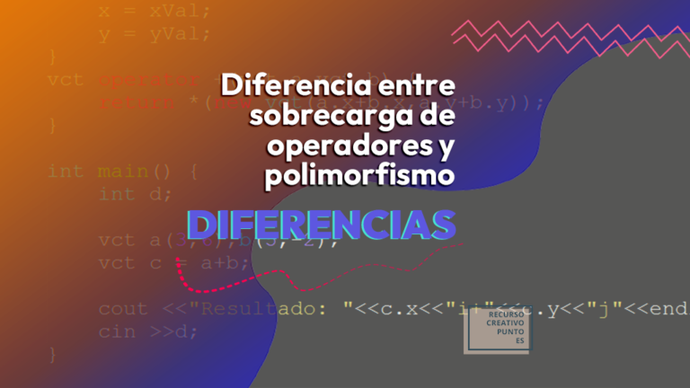 Diferencia entre sobrecarga de operadores y polimorfismo